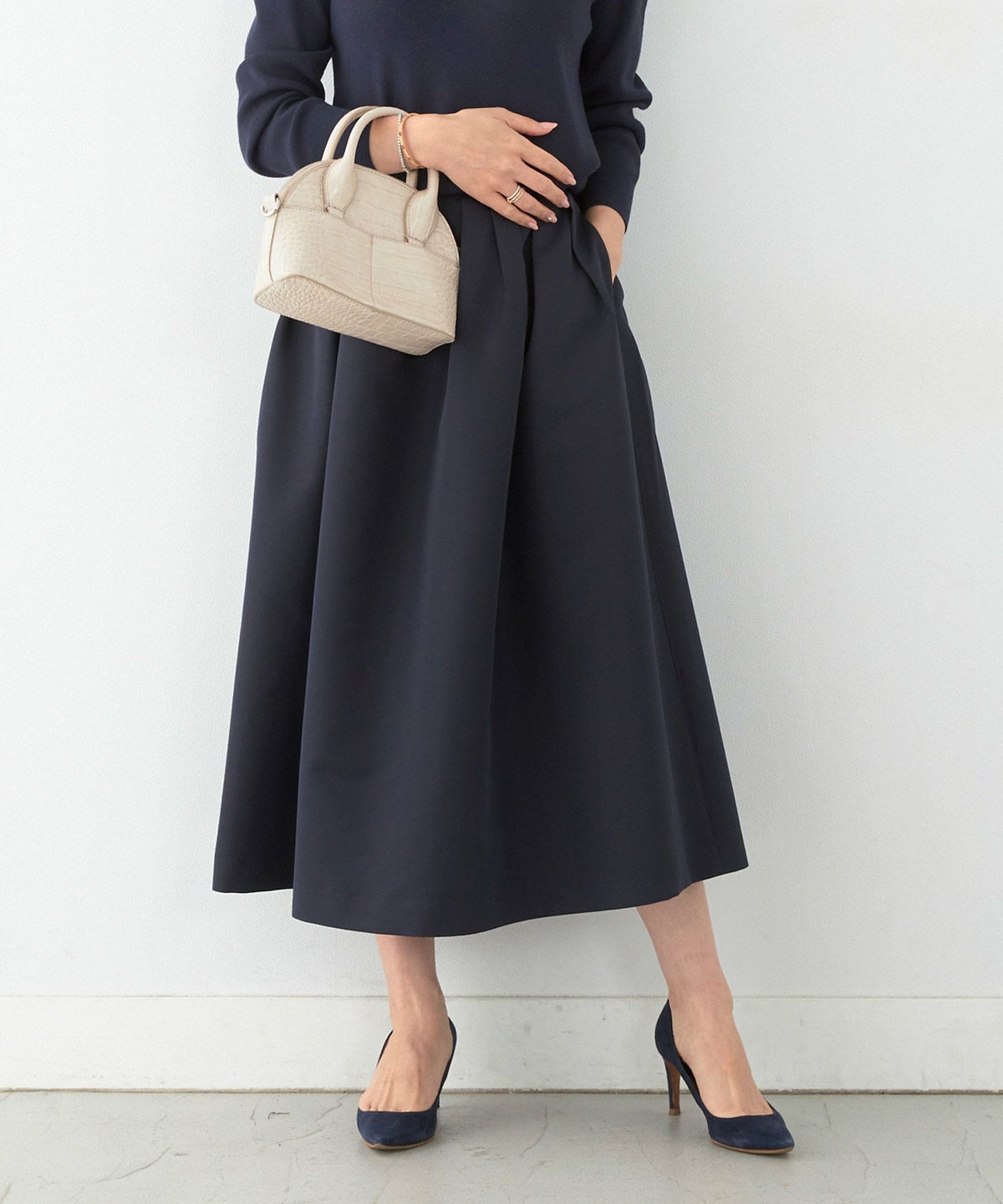 手洗い可 新色追加 S/M/L 日本製 無地 フレア 大人カジュアル きれいめ オケージョン ふんわり ジョイントスペース