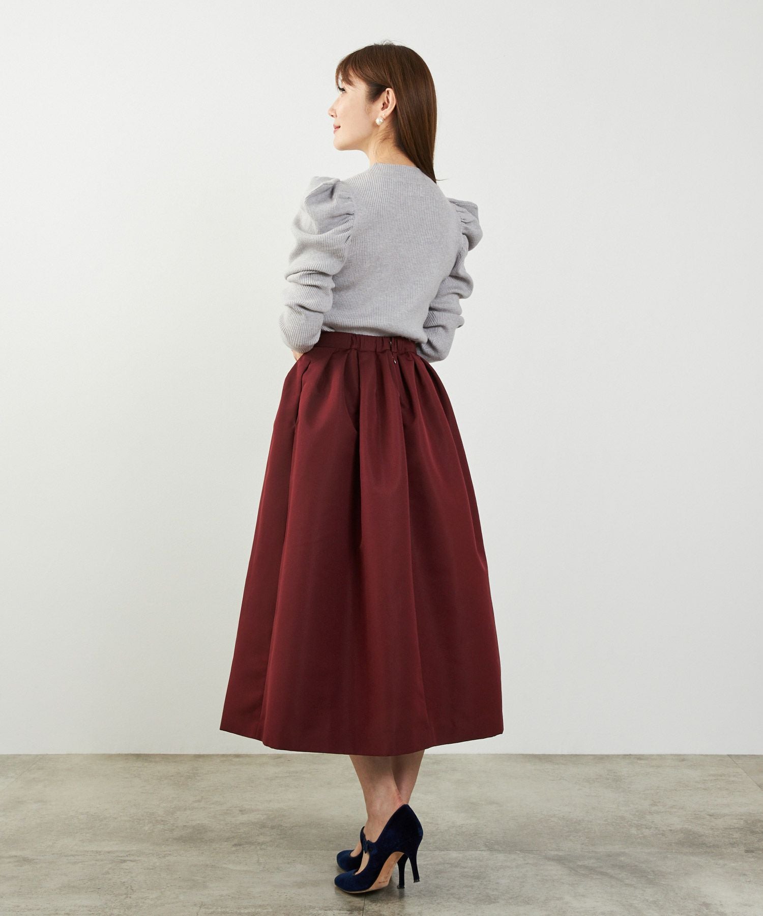 グログラン タック スカート ロング丈 Liala×PG 全5色｜lpg611-1399【7