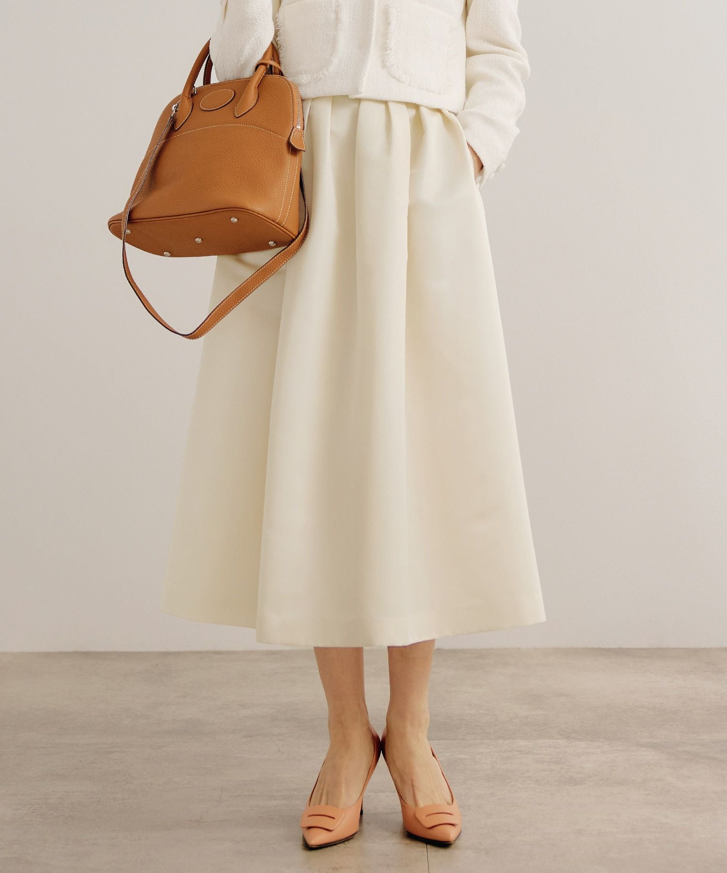 グログラン タック スカート ロング丈 Liala×PG 全5色｜lpg611-1399【7