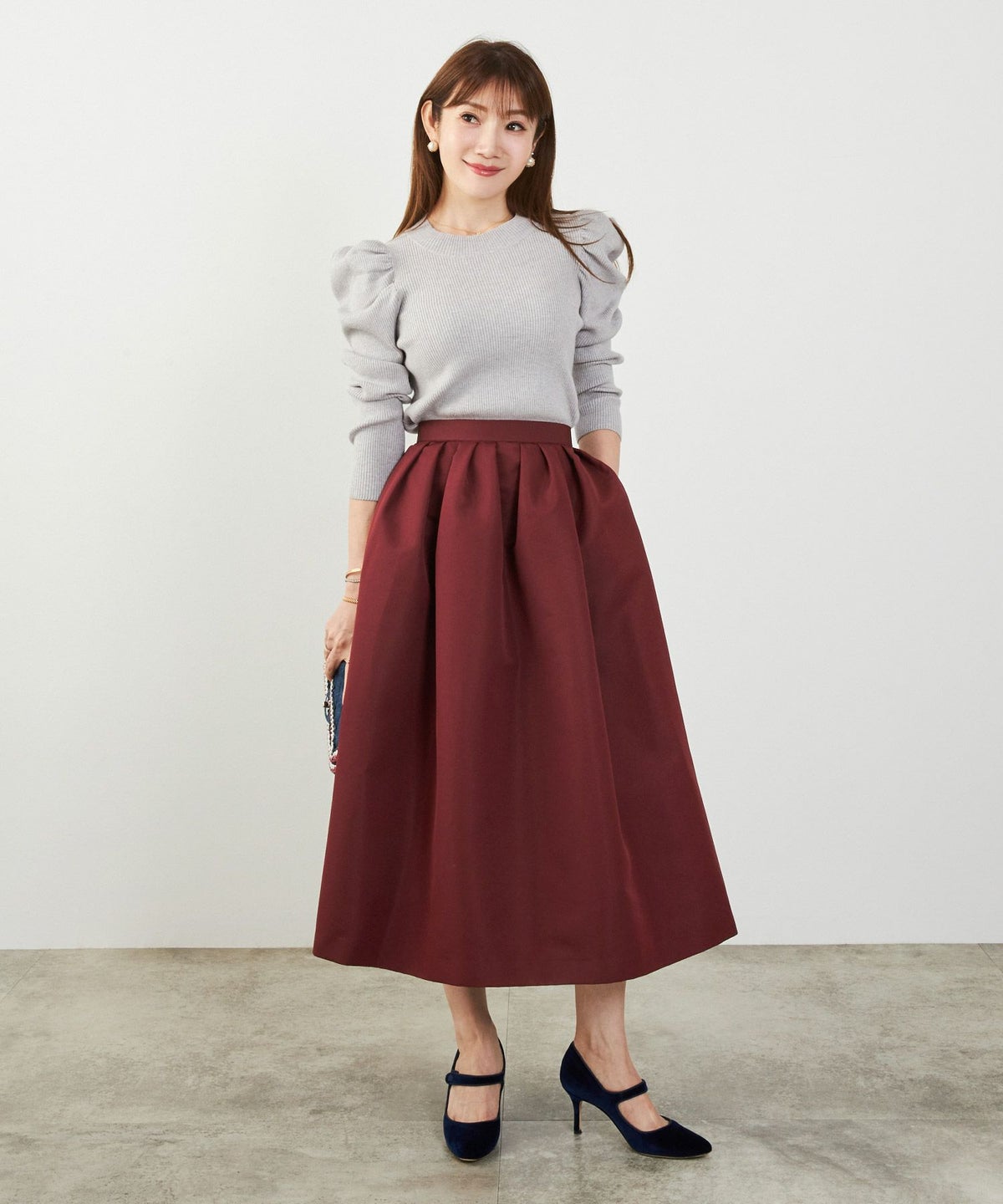 手洗い可 新色追加 S/M/L 日本製 無地 フレア 大人カジュアル きれいめ オケージョン ふんわり ジョイントスペース