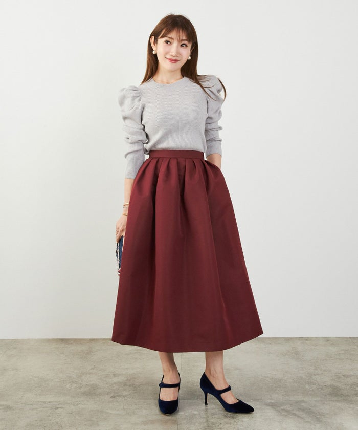 手洗い可 新色追加 S/M/L 日本製 無地 フレア 大人カジュアル きれいめ オケージョン ふんわり ジョイントスペース