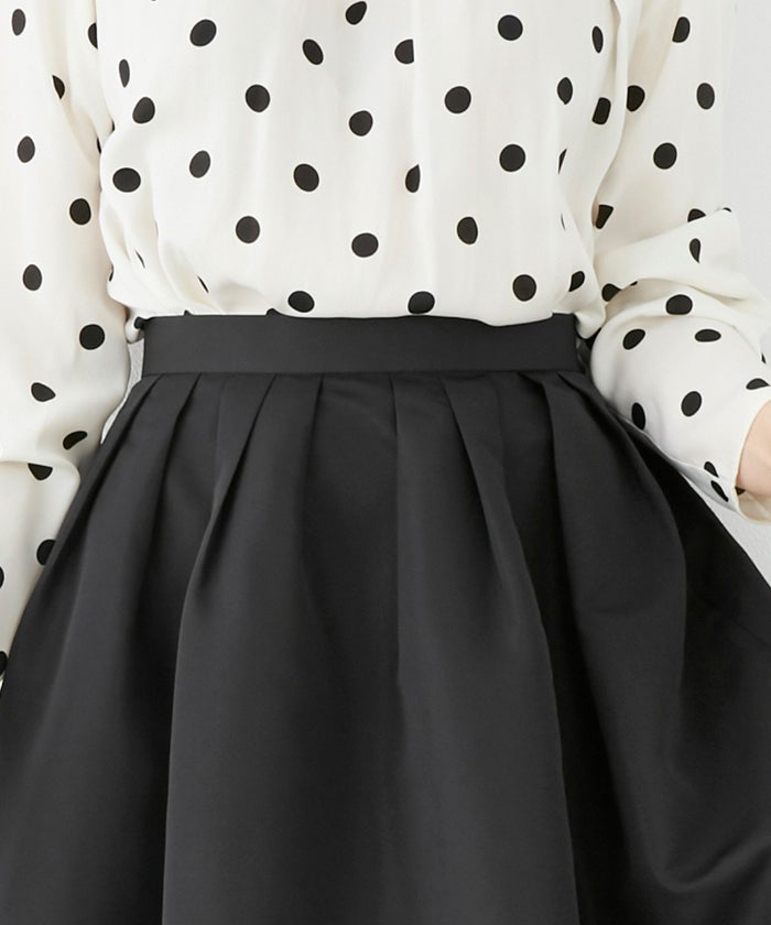 手洗い可 新色追加 S/M/L 日本製 無地 フレア 大人カジュアル きれいめ オケージョン ふんわり ジョイントスペース