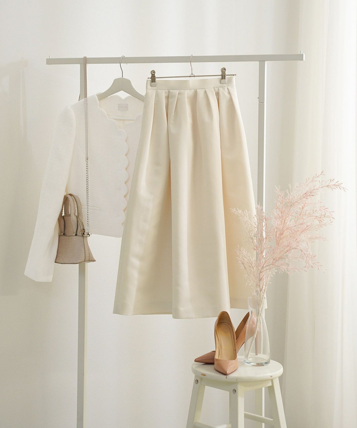 手洗い可 新色追加 S/M/L 日本製 無地 フレア 大人カジュアル きれいめ オケージョン ふんわり ジョイントスペース