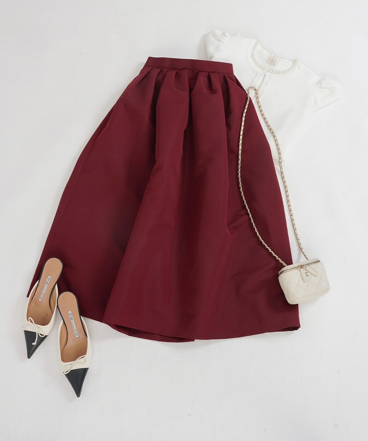 手洗い可 新色追加 S/M/L 日本製 無地 フレア 大人カジュアル きれいめ オケージョン ふんわり ジョイントスペース