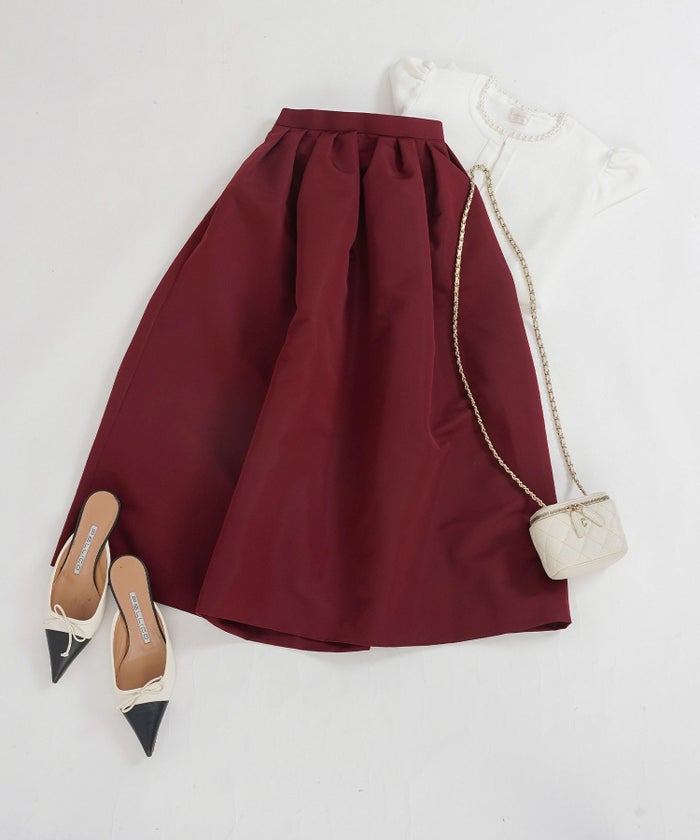 手洗い可 新色追加 S/M/L 日本製 無地 フレア 大人カジュアル きれいめ オケージョン ふんわり ジョイントスペース