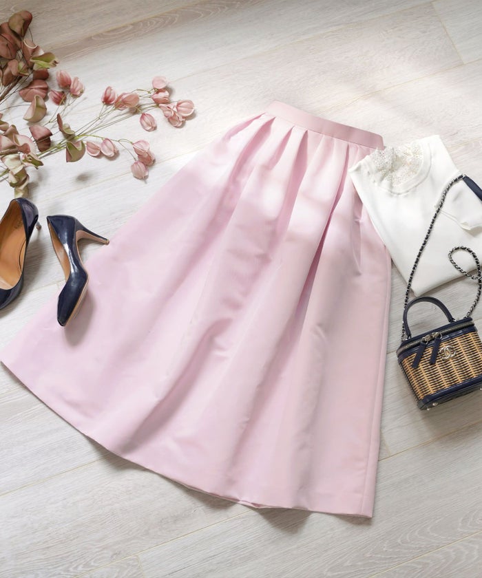 手洗い可 新色追加 S/M/L 日本製 無地 フレア 大人カジュアル きれいめ オケージョン ふんわり ジョイントスペース