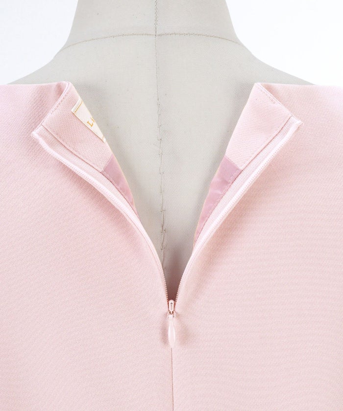 スカラップ/スクエアネック/膝下丈/スリット/上品/綺麗め/シンプル/二次会