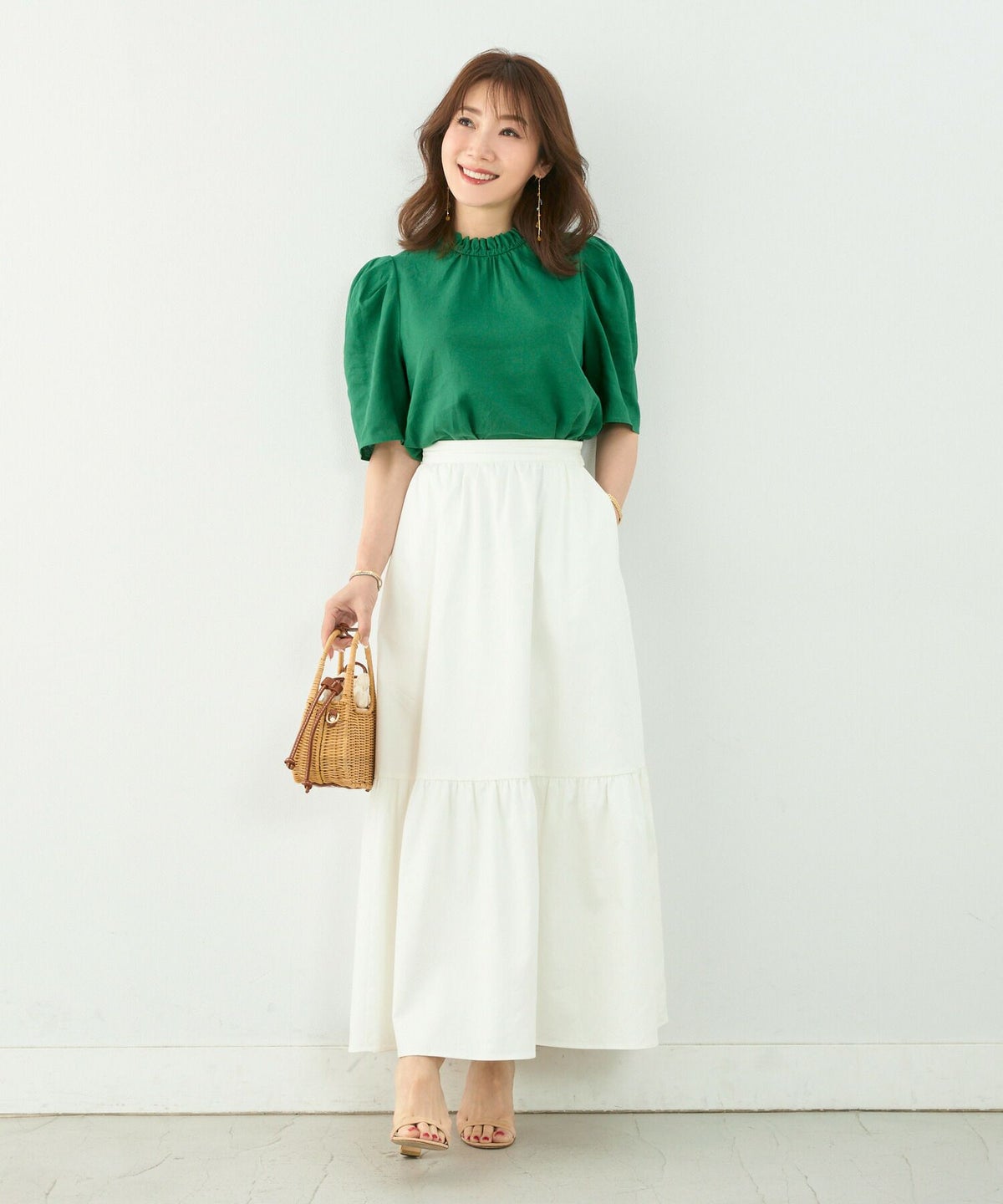 セレクト/トップス/シャツ/麻/レーヨン/清涼/軽量/春/夏/秋口/5分/6分