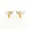 オーロラ ストーン パール ツイン ピアス イヤリング Aurora Stone Pearl Twin Pierce Earring