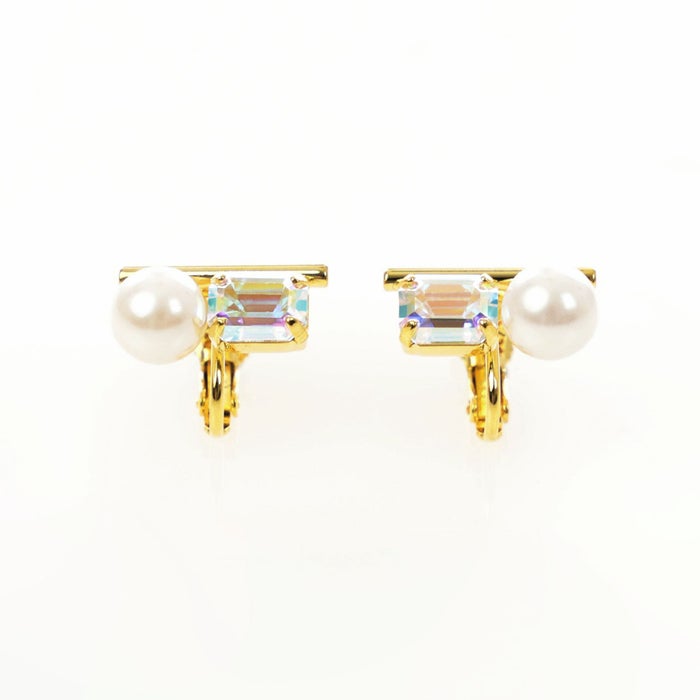 オーロラ ストーン パール ツイン ピアス イヤリング Aurora Stone Pearl Twin Pierce Earring