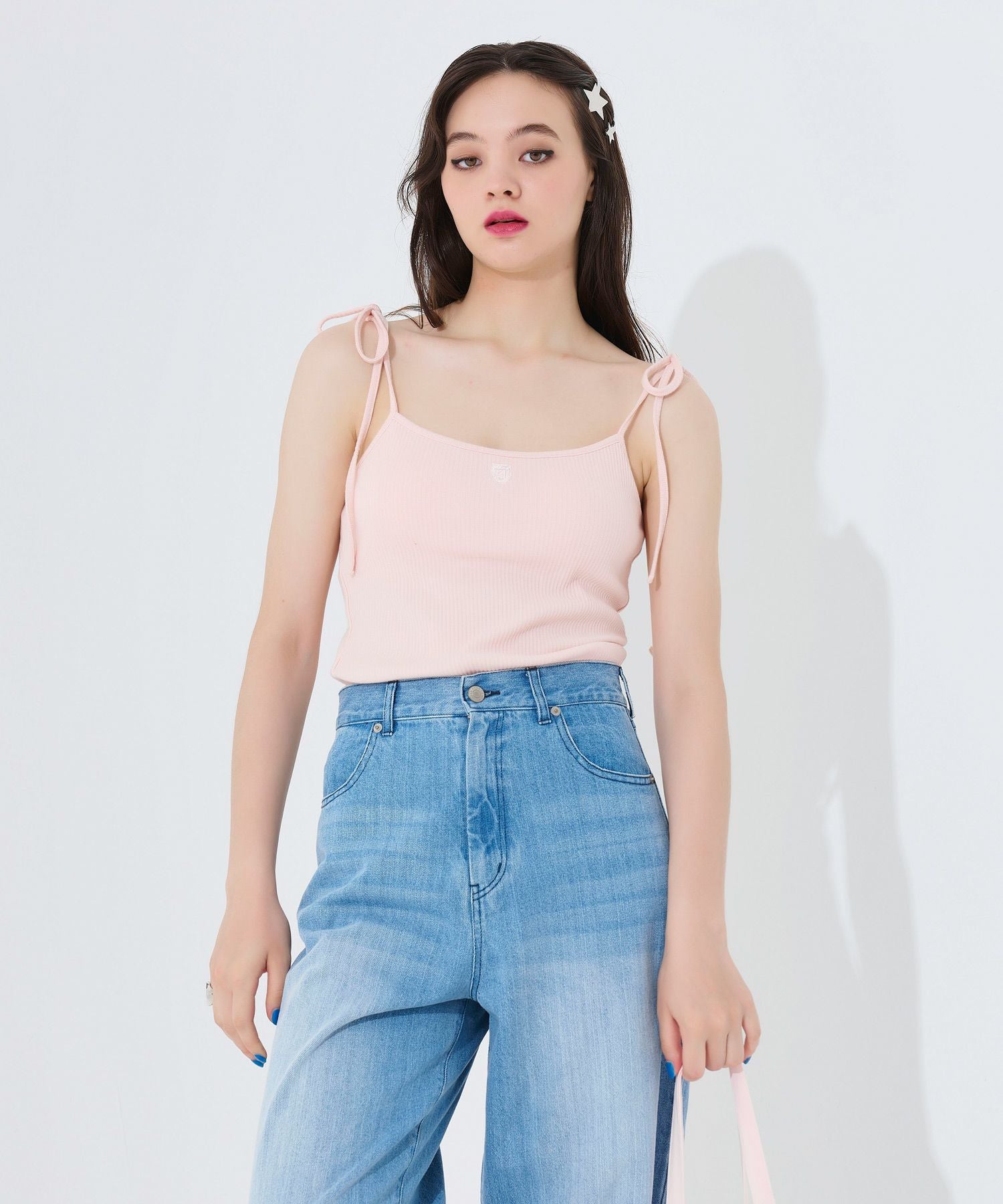 TINA：JOJUNキャミソール パッド付き 肩リボンキャミソール TINA：JOJUN 全4色｜tnj511-0385【14