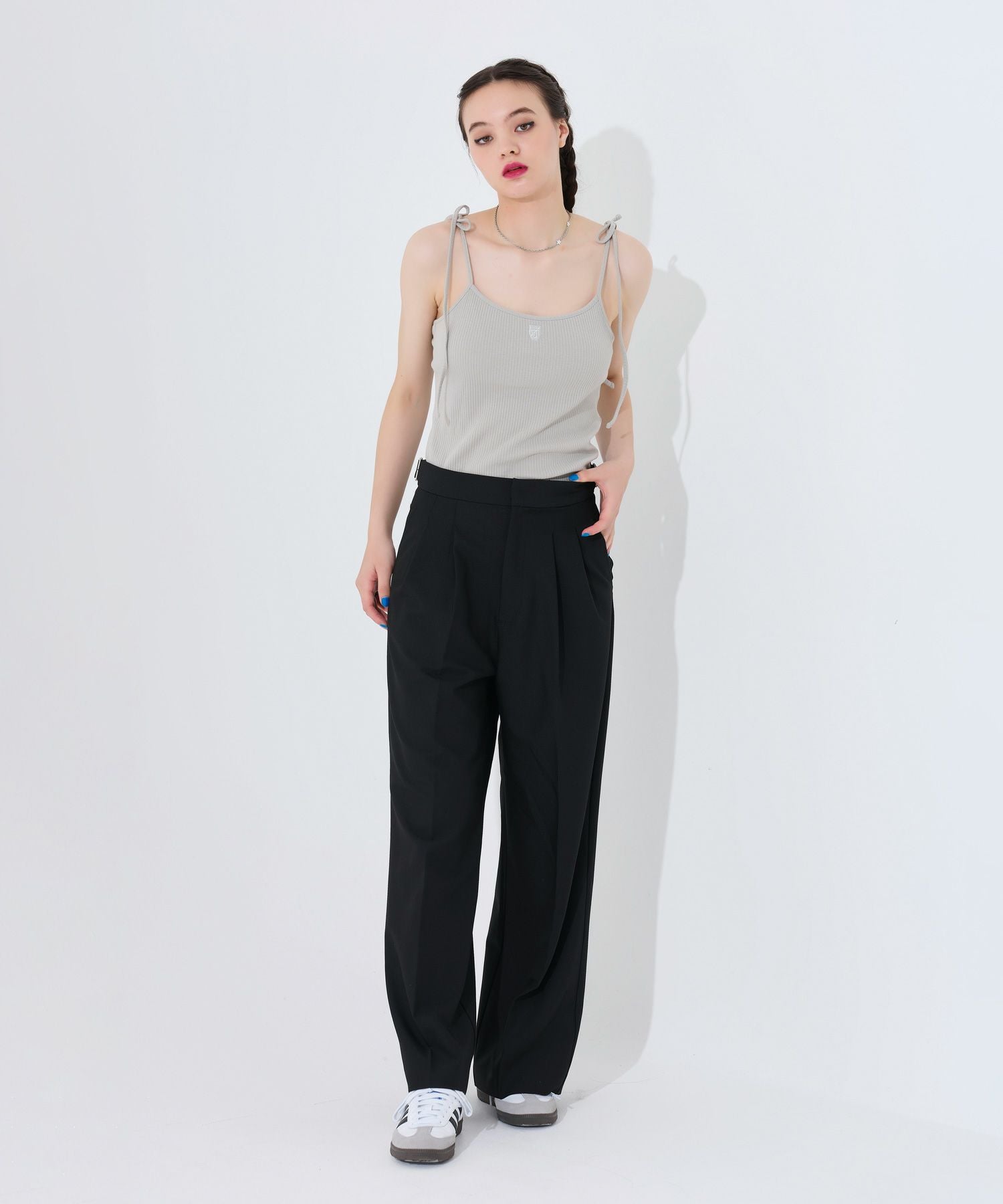 パッド付き 肩リボンキャミソール TINA：JOJUN 全4色｜tnj511-0385【14