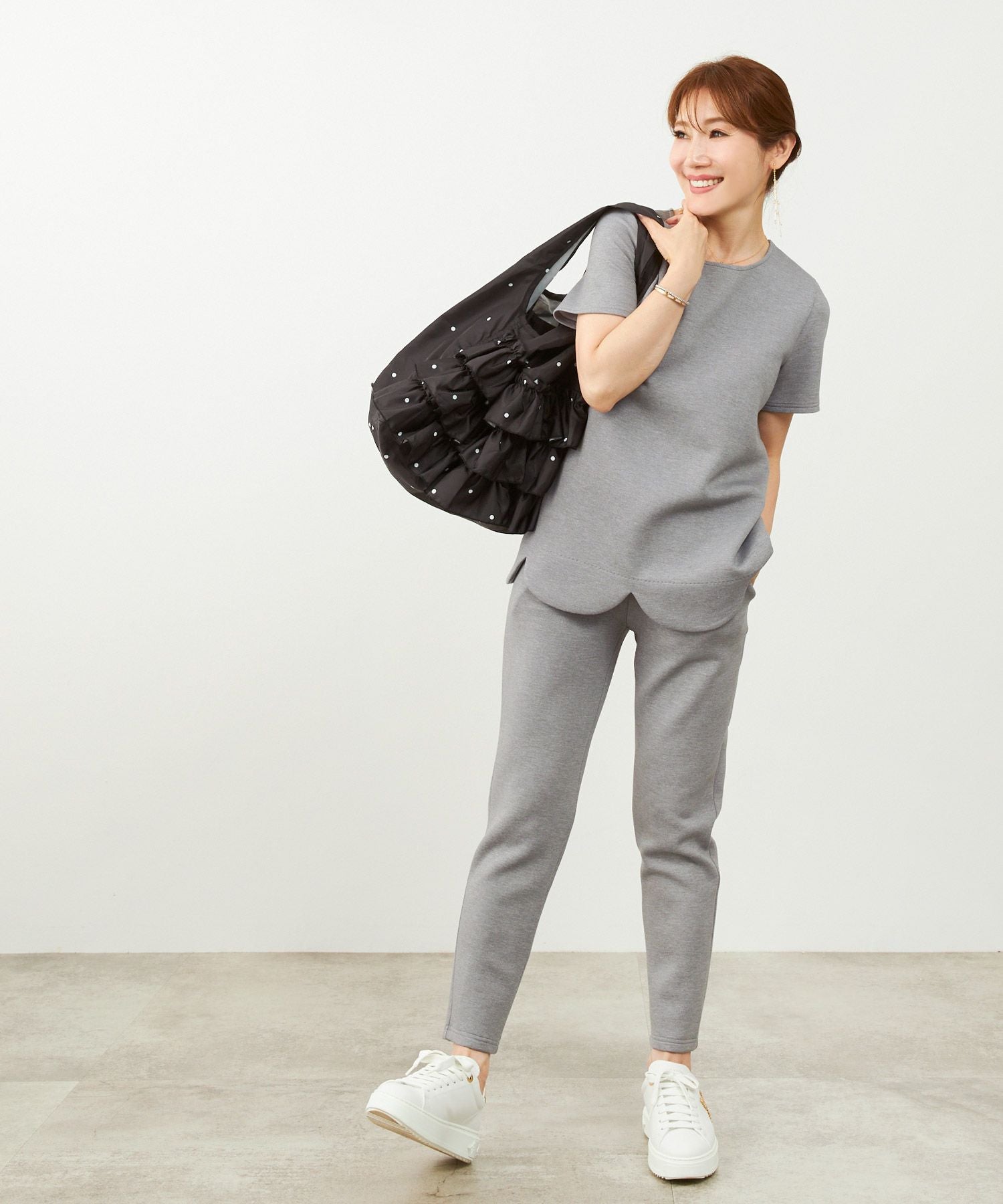 ダンボールニット テーパード風 パンツ Liala×PG 全5色｜lpg711-1384【23】