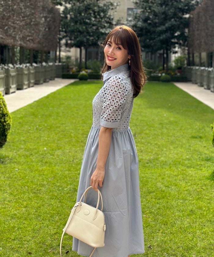 新色追加/手洗い可/上品/エレガント/襟付き/レース/半袖/前開き/授乳