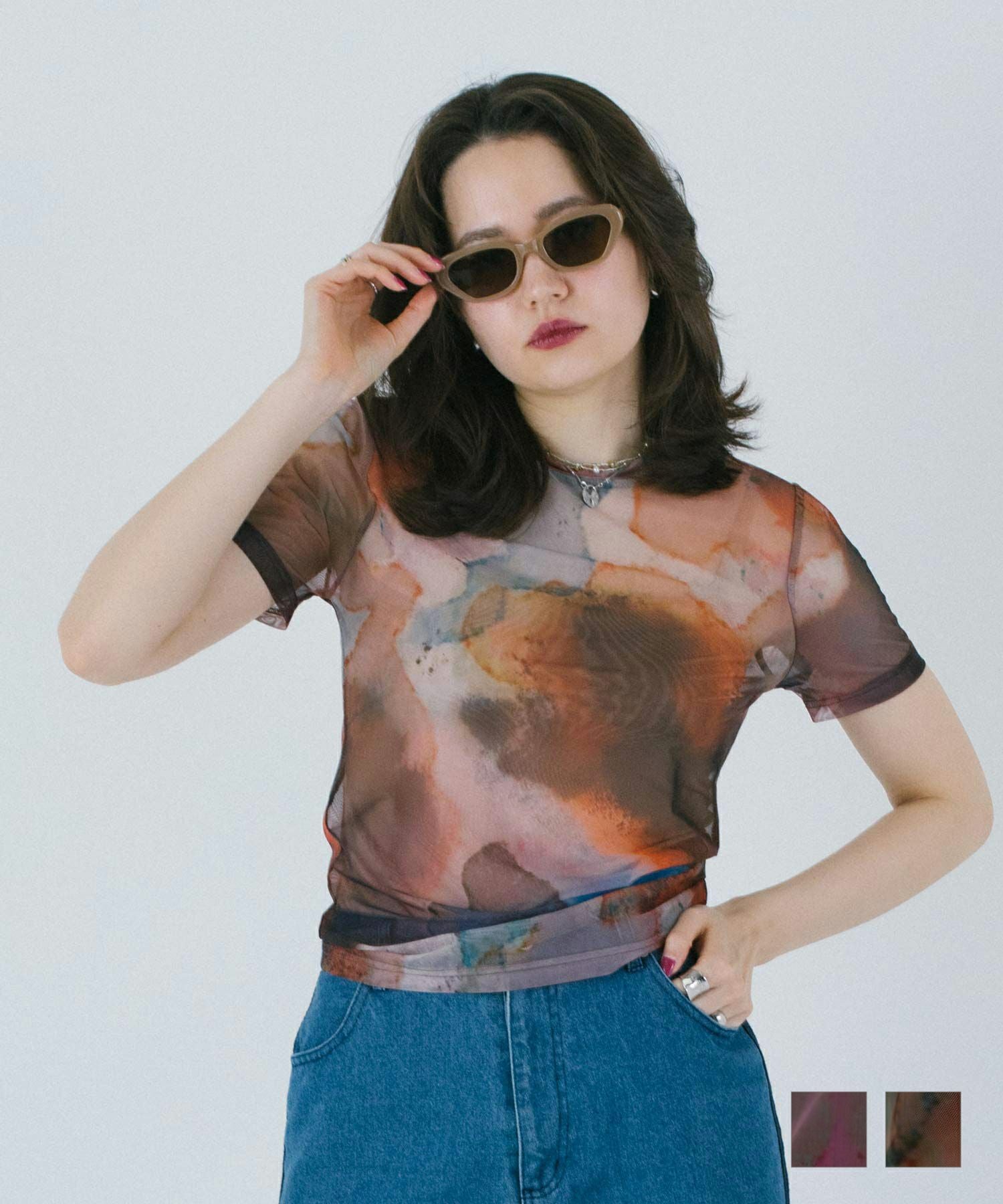 UNITE SHEER TOPS TINA：JOJUN 全2色｜tnj511-0393【4】 - 半袖