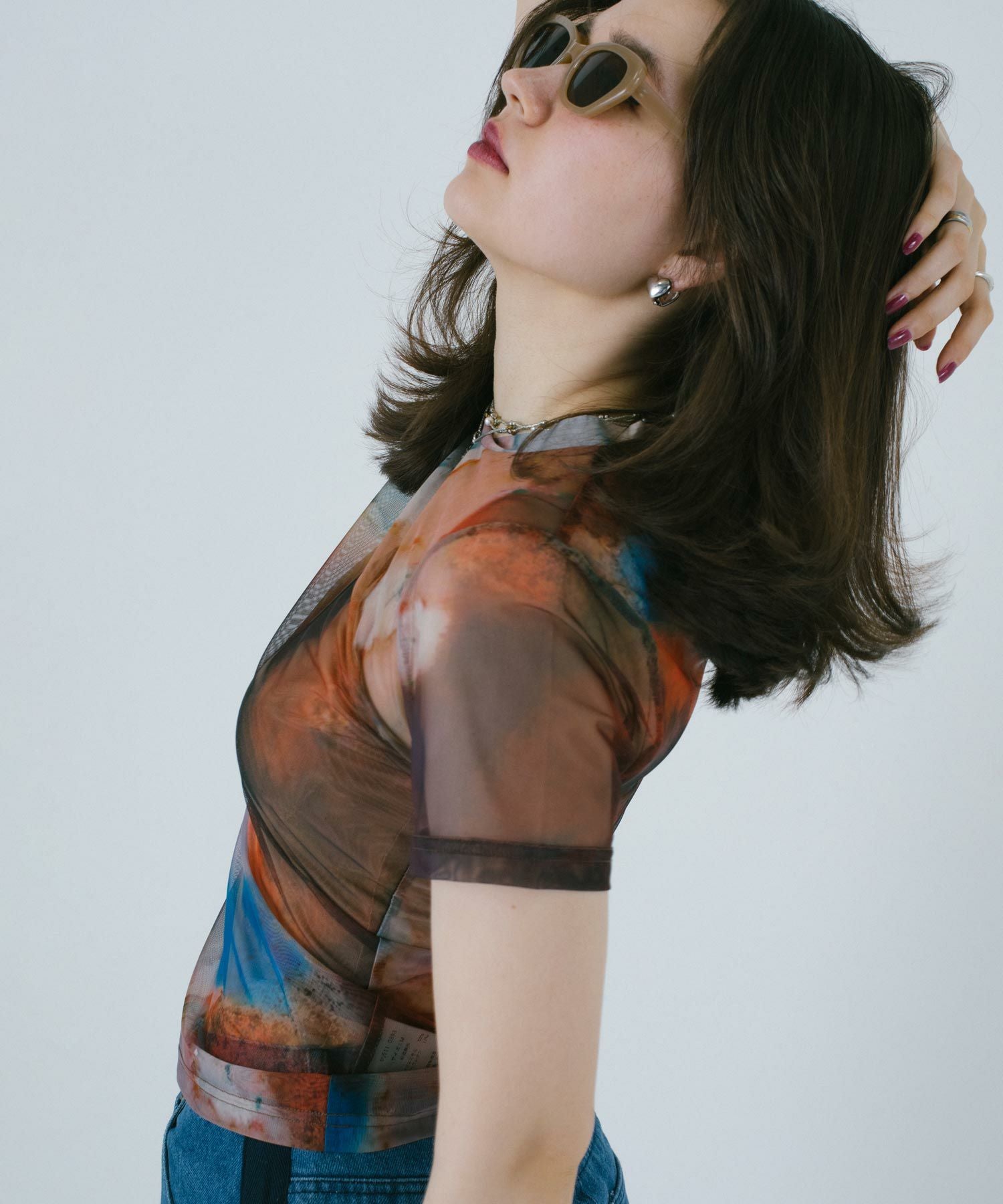 UNITE SHEER TOPS TINA：JOJUN 全2色｜tnj511-0393【4】 - 半袖