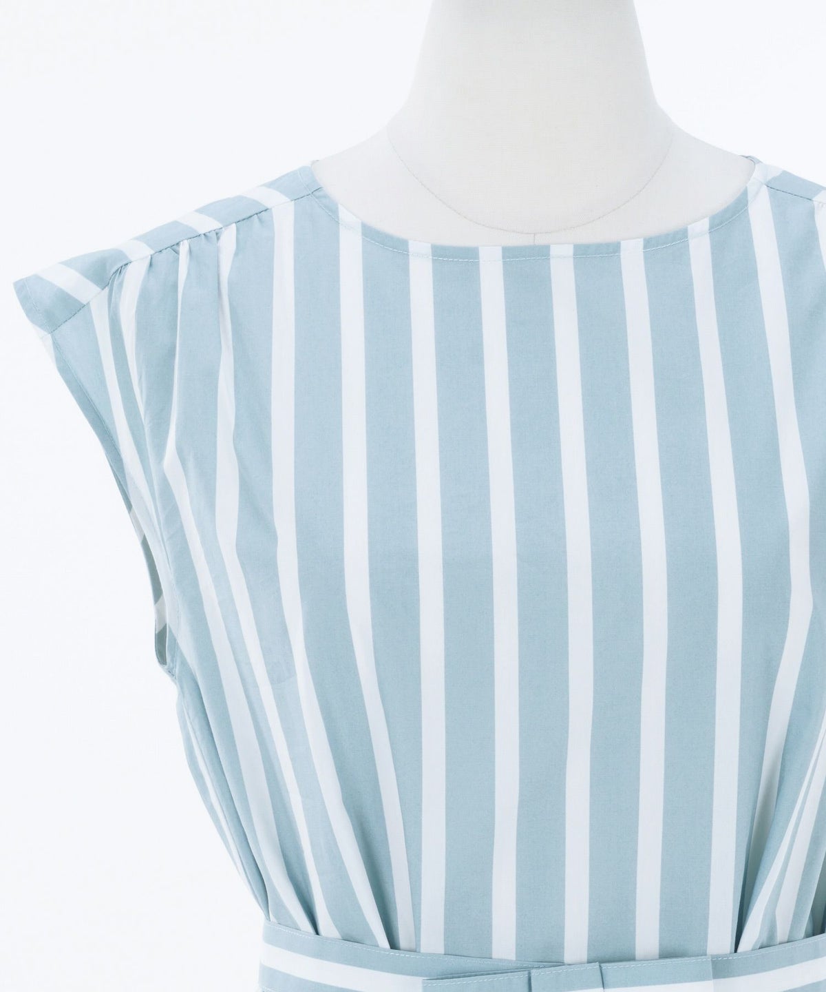 レディース/手洗い可/ロング丈/ティアード/2WAY/フレンチスリーブ/春/夏/秋口/S/M/ワンピース/ドレス/ティアード/ベルト付/フェミニン/上品/清涼感/涼し/エレガント/二の腕カバー/美シルエット/着痩せ/華奢見え/着映え/綿100/コットン100/ピンク/ブルー/ベージュ/ゆったり