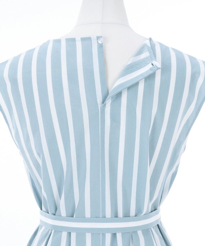 レディース/手洗い可/ロング丈/ティアード/2WAY/フレンチスリーブ/春/夏/秋口/S/M/ワンピース/ドレス/ティアード/ベルト付/フェミニン/上品/清涼感/涼し/エレガント/二の腕カバー/美シルエット/着痩せ/華奢見え/着映え/綿100/コットン100/ピンク/ブルー/ベージュ/ゆったり