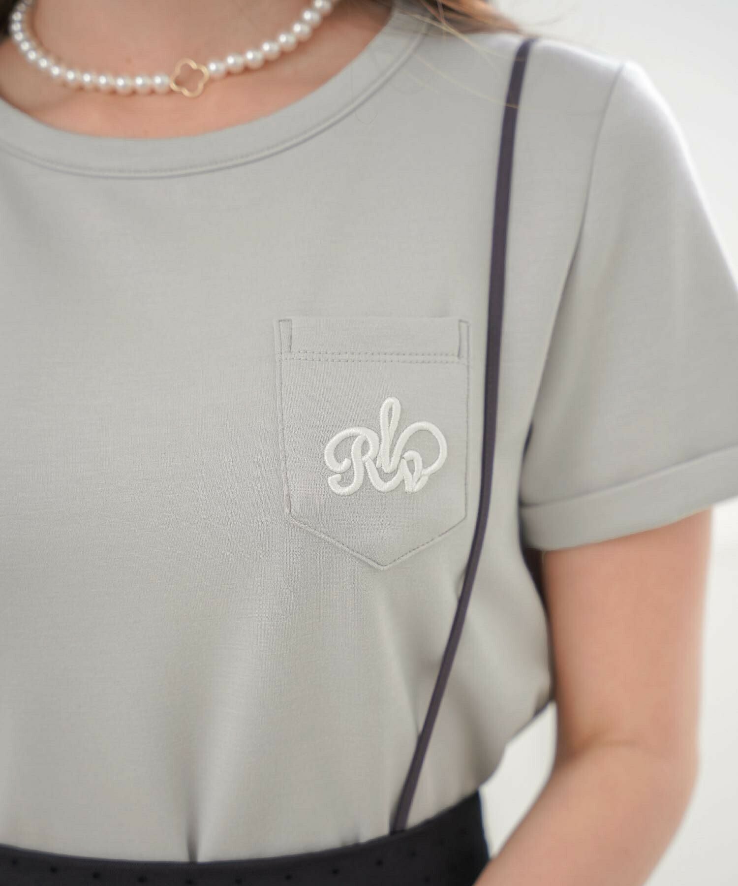 vaniller オリジナル ロゴ刺繍入り ポケット Tシャツ le reve