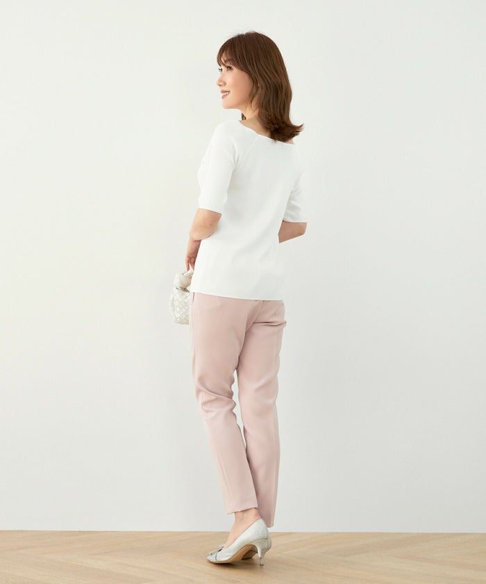 手洗い可/セットアップ対応商品/ドライタッチ/5分袖/プルオーバー/タックスリーブ/春/夏/秋口