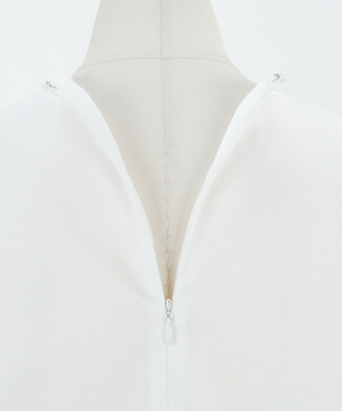 手洗い可/6分袖/ベーシック/背ファスナー/パフスリーブ/春/夏/秋