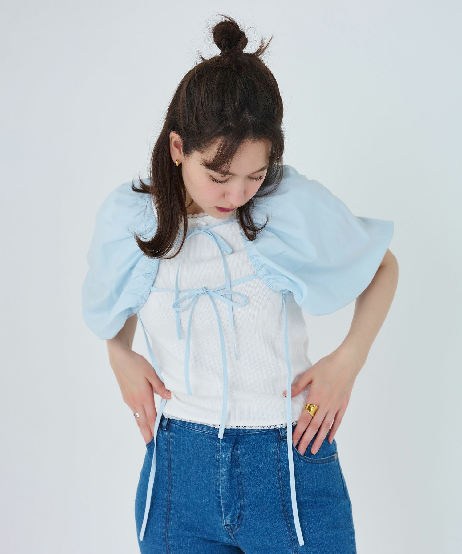 aere ボレロandタンクトップ set] ボタンタンクトップ付ボレロセット (3color) | ファッション通販