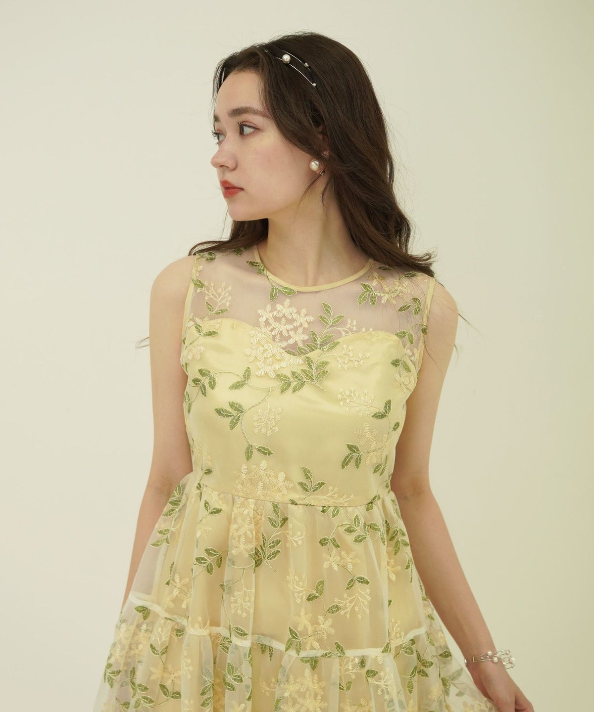 オケージョン/ドレス/ワンピース/イエロー/ブラック