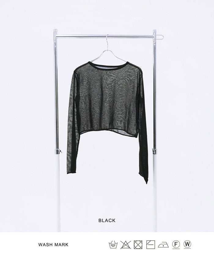 ニット/シアー/ブラック/アイボリー/サックス