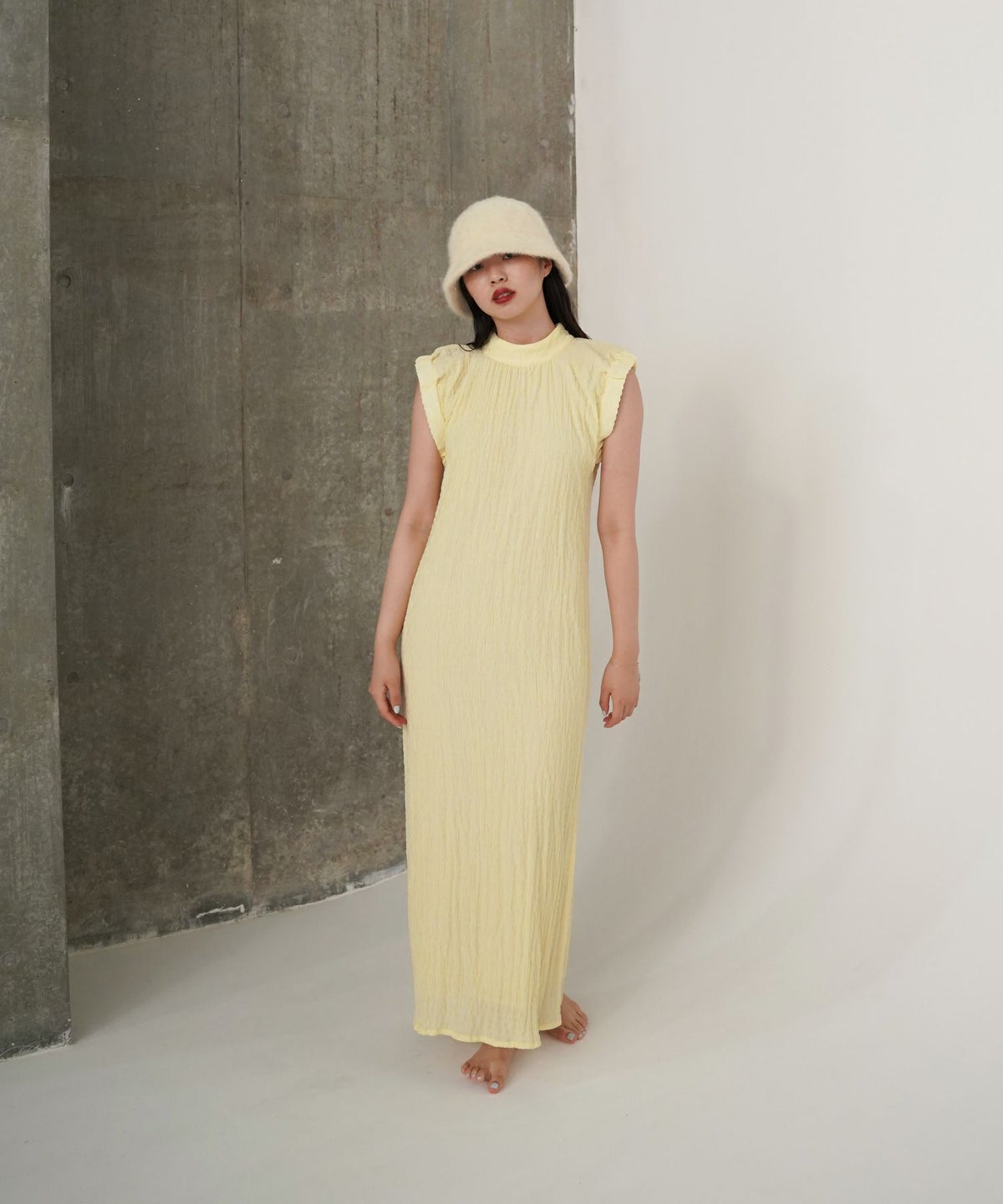 ワンピース/ノースリーブ/夏/イエロー/ピンク