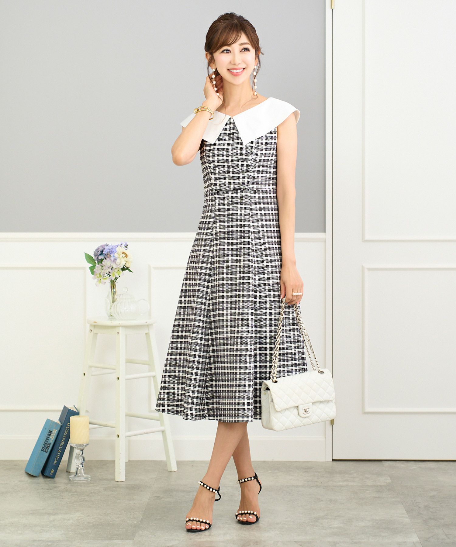 シェリエ チェック ワンピース チェック×チェックワンピース - Jamie エーエヌケー(ジェイミーエー