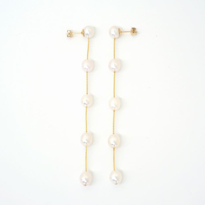 5 パール ロング ピアス イヤリング 5 Pearl Long Pierce Earring