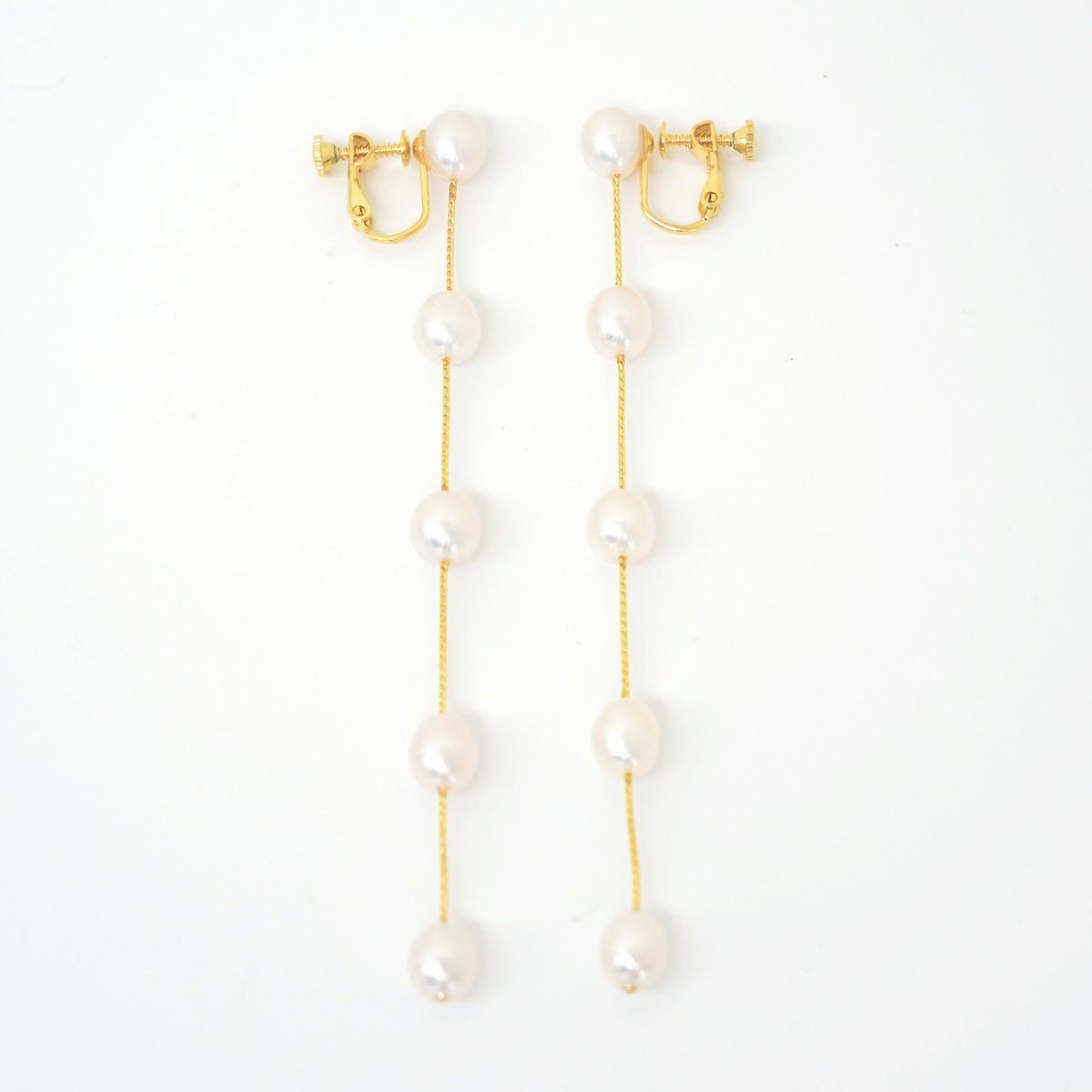 5 パール ロング ピアス イヤリング 5 Pearl Long Pierce Earring