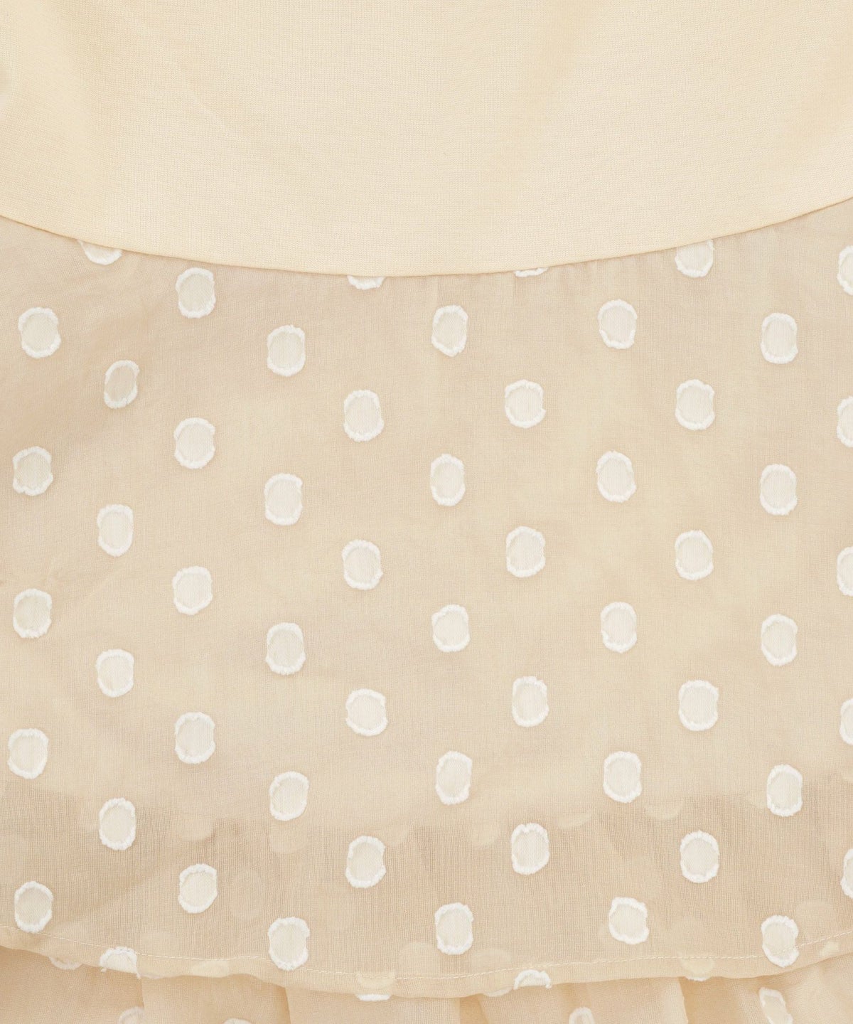 手洗い可/ドレス/ワンピース/ティアードスカート/ドッキング/異素材/コンビワンピース/3段フリル/カットソー/ポンチ/ドット/ジャガード/ファスナー/エレガント/上品/フェミニン/カジュアル/ジャージ生地/カットソーワンピ/お呼ばれ/ディナー/ベージュ/ネイビー/ブラック