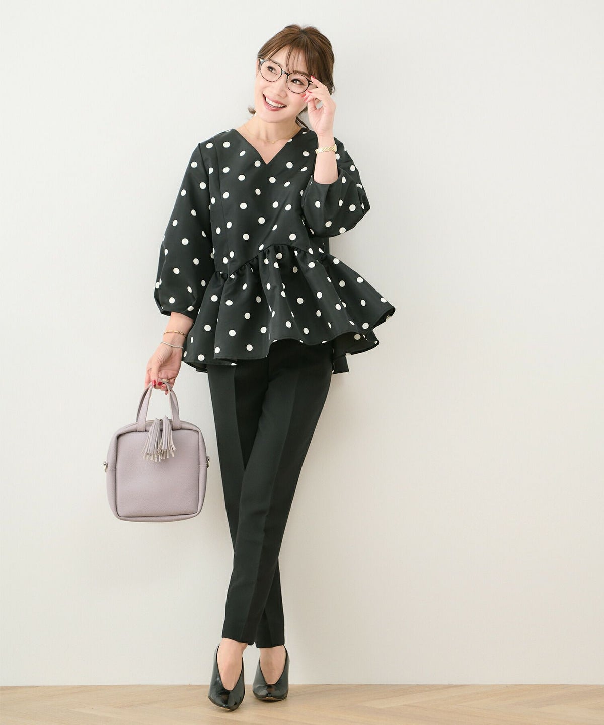 パール/オールシーズン/美シルエット/テーパード/股上深め/XS/S/M