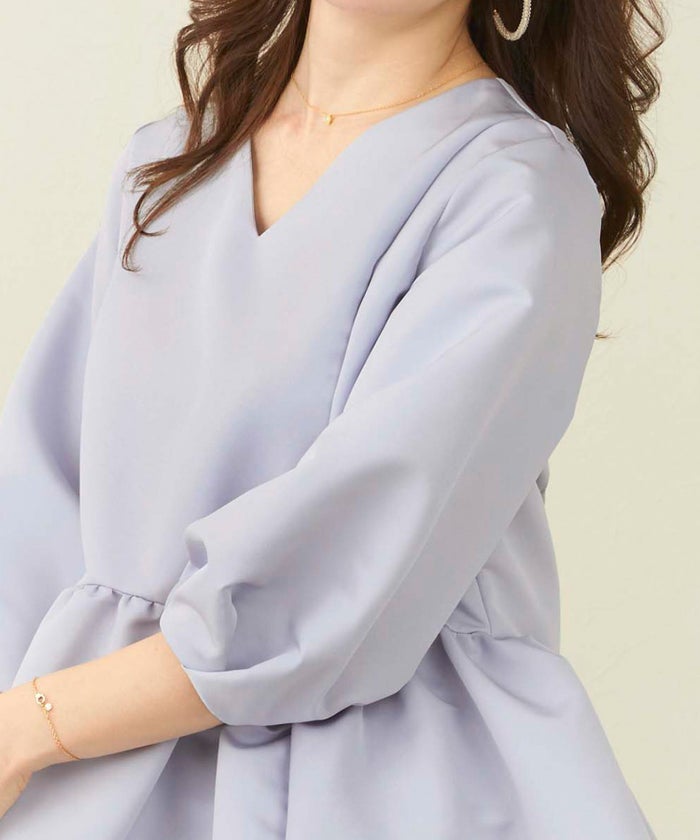 手洗い可新色追加日本製ペプラム無地ドット柄フレアタック春秋大人カジュアルきれいめジョイントスペース