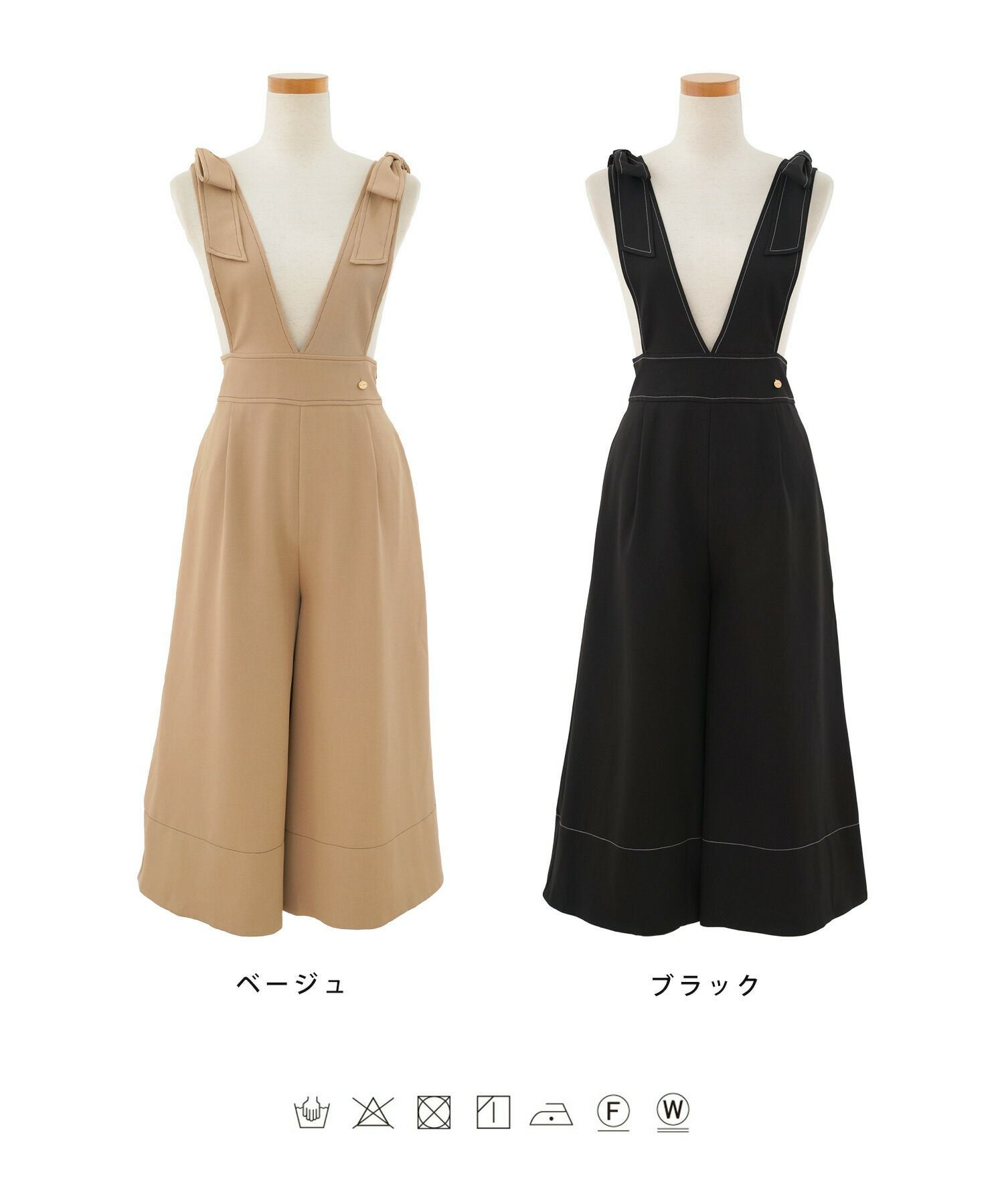 ショルダー リボン サロペット le reve vaniller 全2色 ｜lvn312-1485