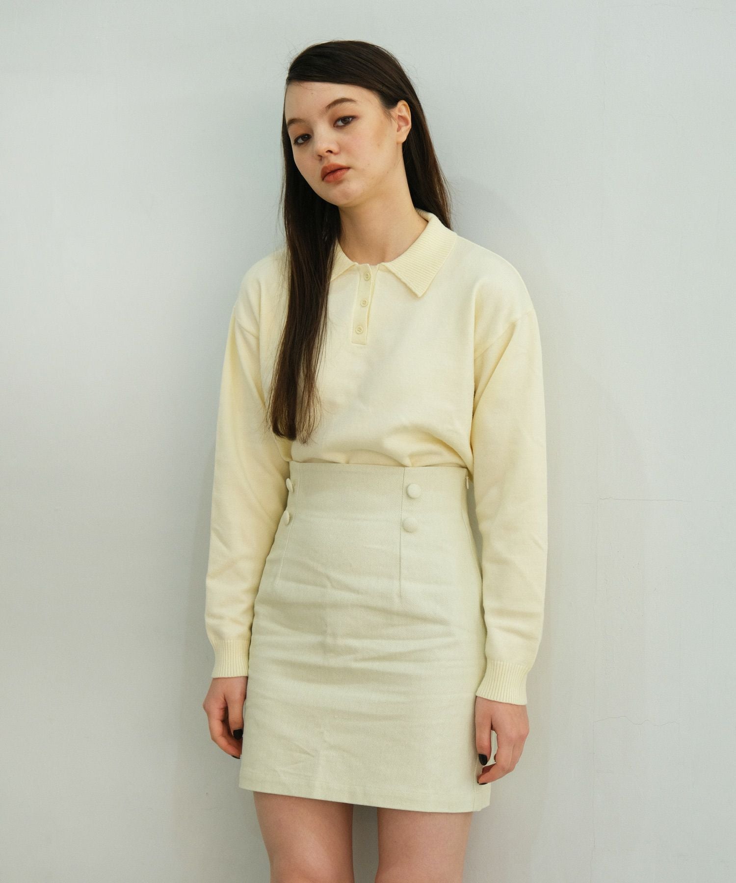 限定Price！SALE フロントボタン ミニスカート TINA：JOJUN 全3色