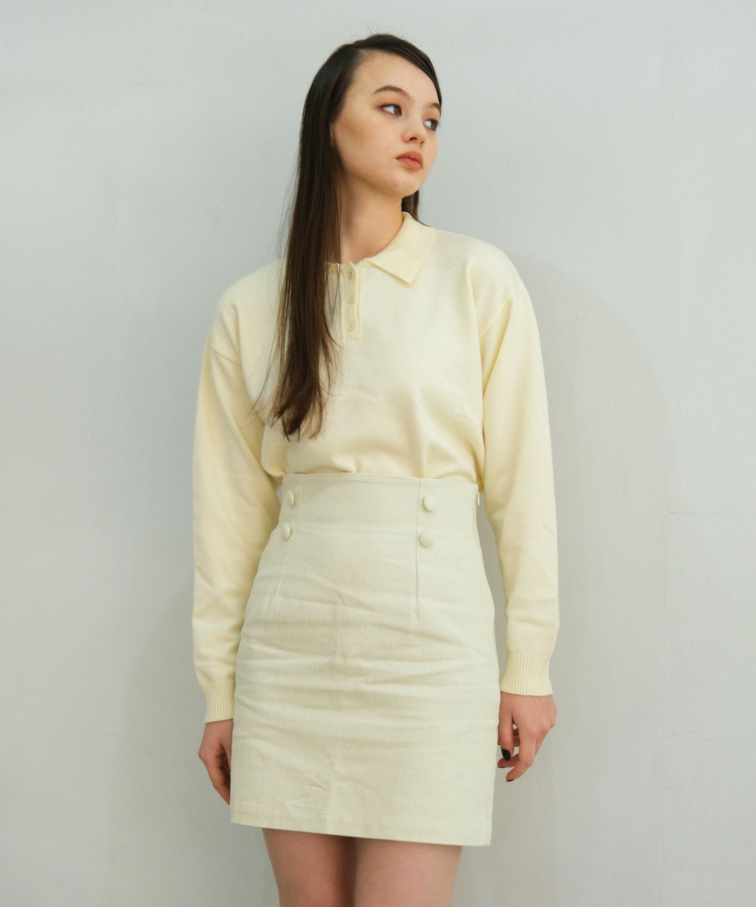 限定Price！SALE フロントボタン ミニスカート TINA：JOJUN 全3色