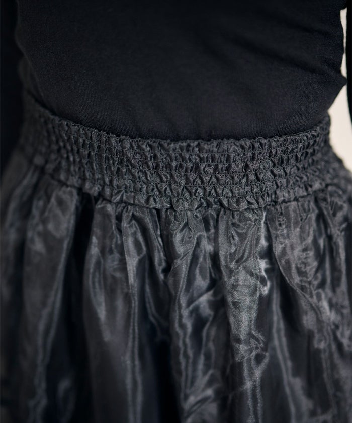 ロング/ボトム/ティアードスカート/フレア/オールシーズン/ウエストゴム