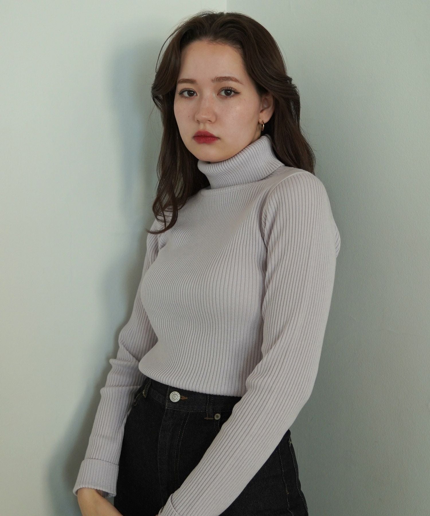 Special-Price-SALE アンチピリング リブタートルニット TINA：JOJUN