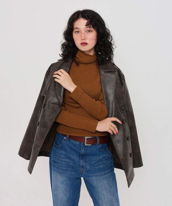 トップス/ニット/タートルニット/秋冬/ベビーピンク/ホワイト/シェルピンク/ミント/ホワイトパープル/ベージュ/ブラック