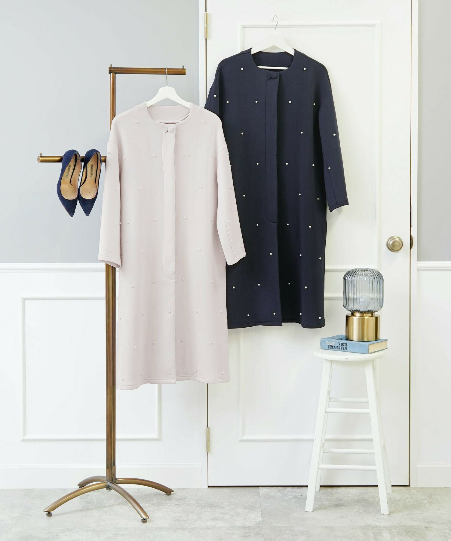 ダンボールニット パール ロングコート Liala×PG 全4色｜lpg112-1458