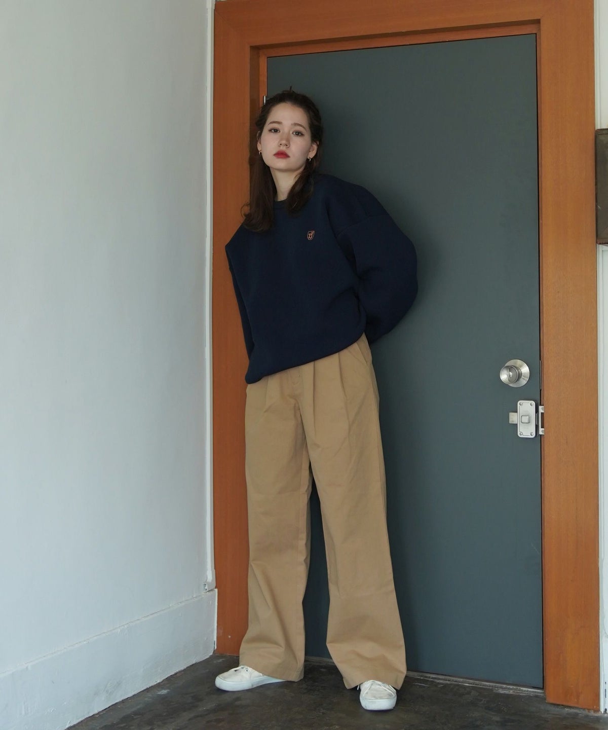 ボトムス/パンツ/チノパン/ブラック/ライトブラウン/グレージュ