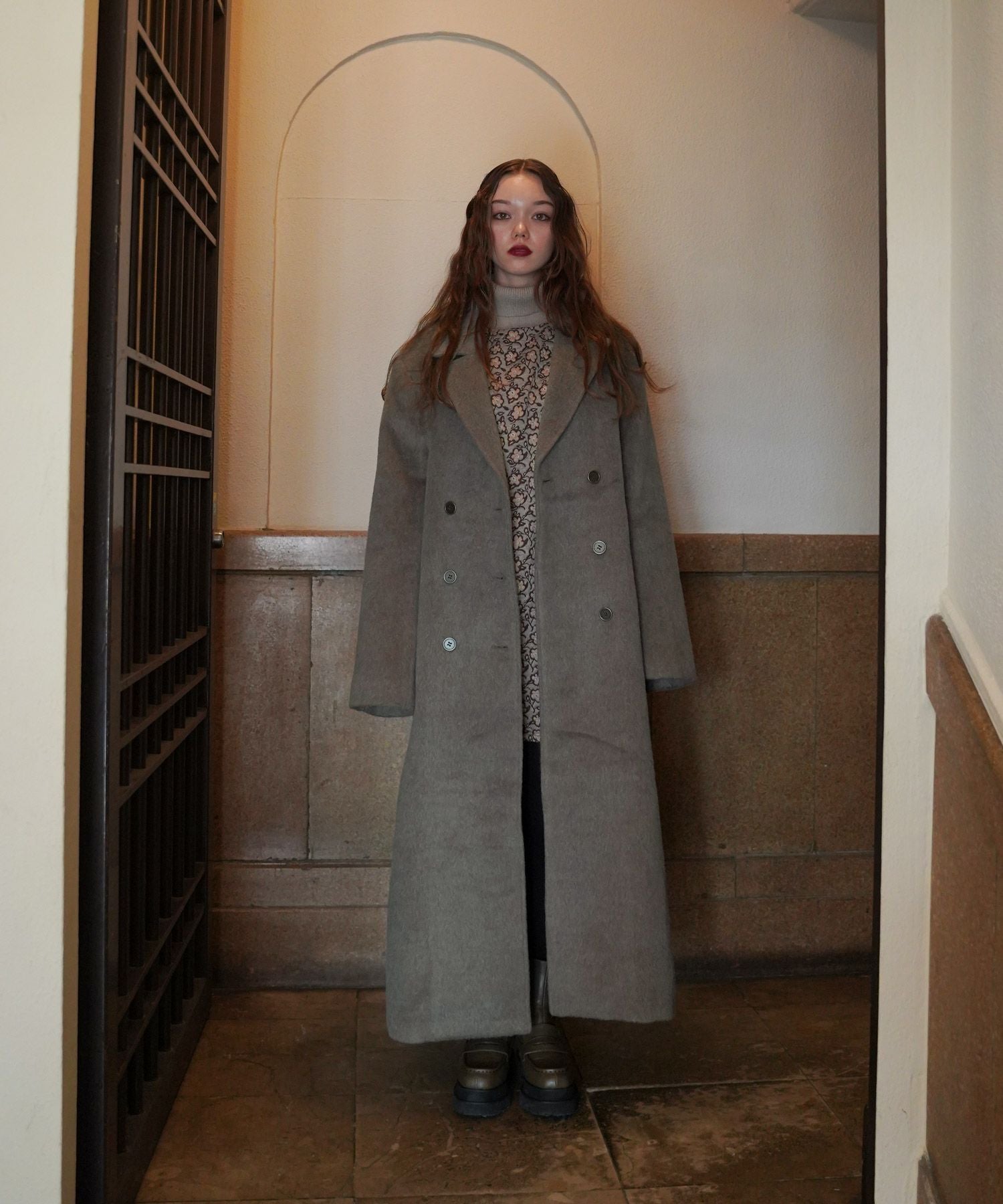 シャギー ロングチェスターコート TINA：JOJUN 全2色｜tnj112-0492【1