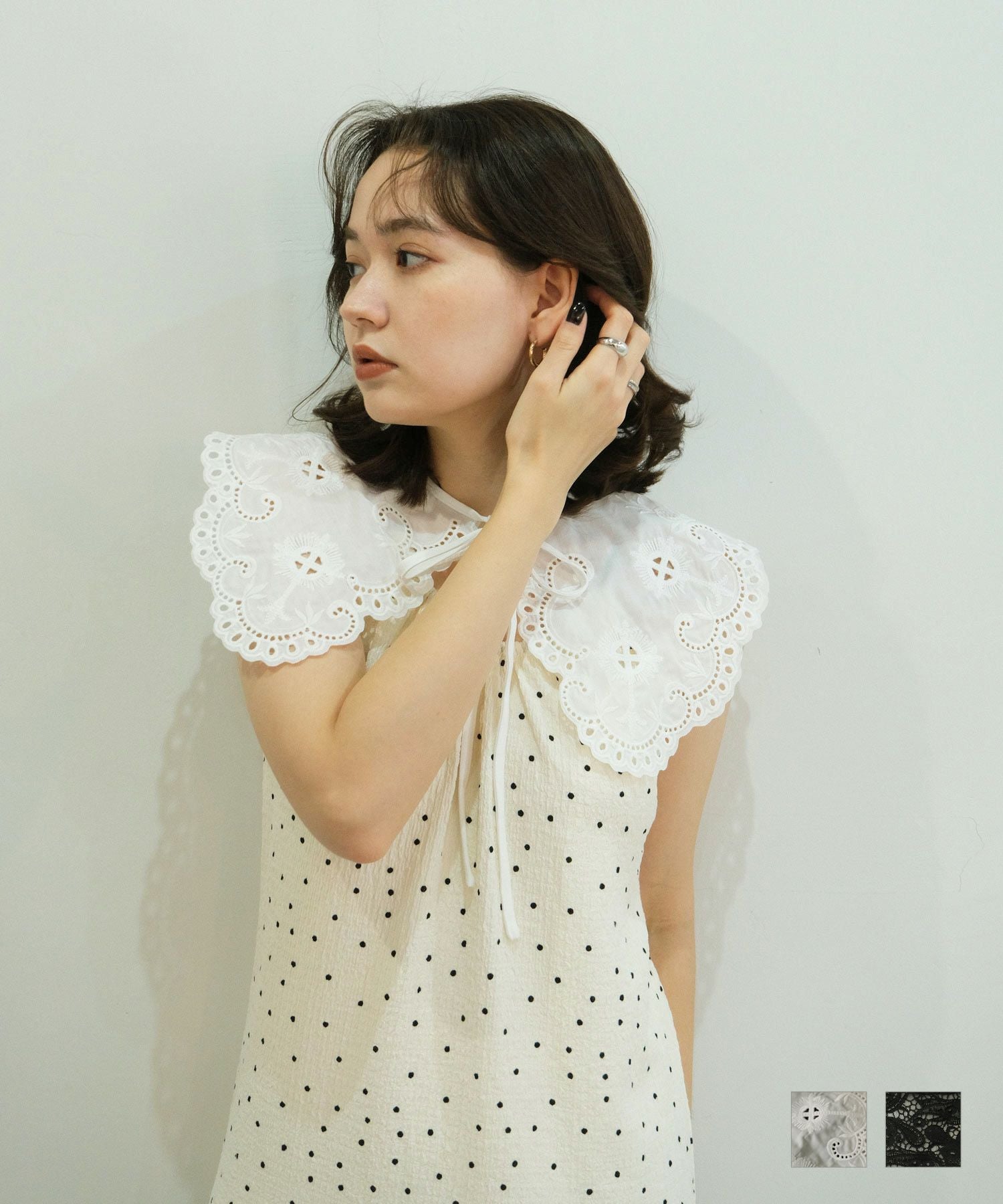 レース 付け衿 TINA：JOJUN 全2色｜tnj912-0491【4】 - ファッション