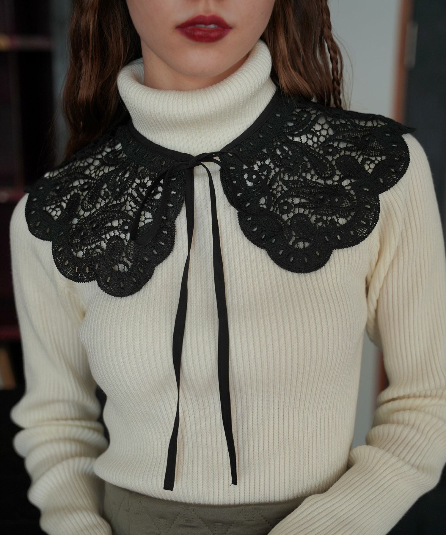 レース 付け衿 TINA：JOJUN 全2色｜tnj912-0491【4】 - ファッション