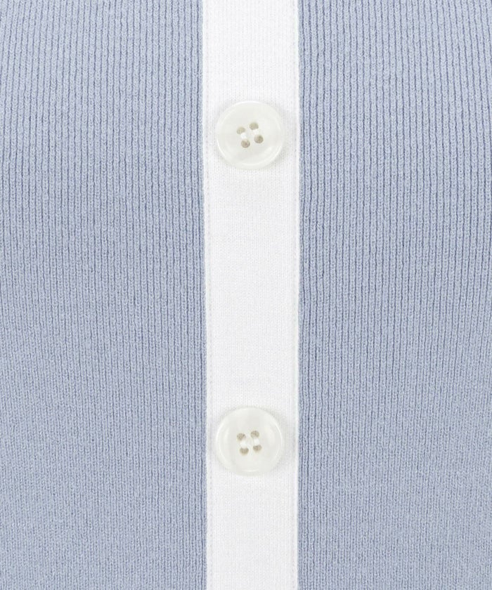 プリマシェレル/PrimaScherrer/レディース/ニット/ワンピース/フィット＆フレア/長袖/スクエアネック/膝下丈/膝丈/ストライプ/クラシカル/ブルーグレー/メランジグレー/ブラック/S/M/秋冬/ニットワンピース