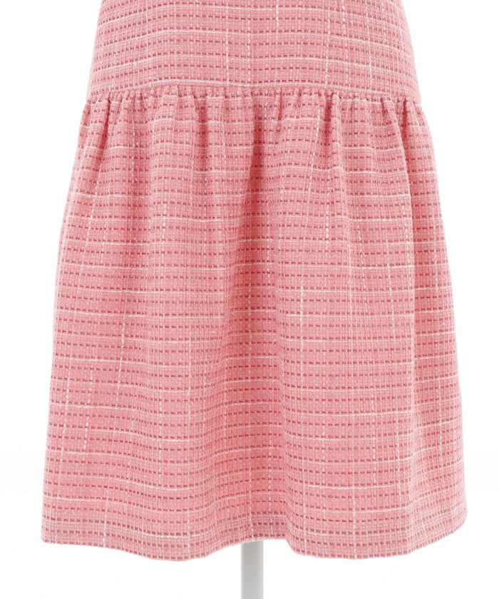 ワンピ/切り替え/ティアード/フレンチスリーブ/上品/エレガント/S/M