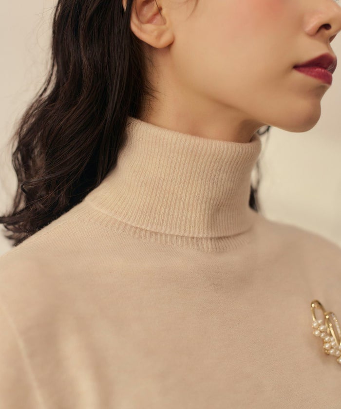 白/紫/黒/オフホワイト/タートル/ウール/トップス/長袖/冬/ホールガーメント®