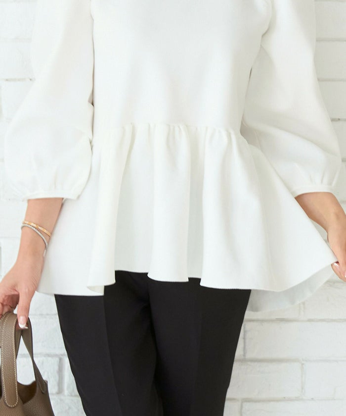 手洗い可/トップス/パフ袖/ブルオーバー/体型カバー/イレヘム/パフスリーブ